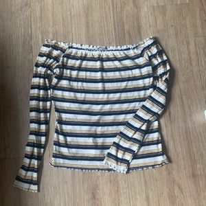 Charlotte Russe off the shoulder long sleeve shirt